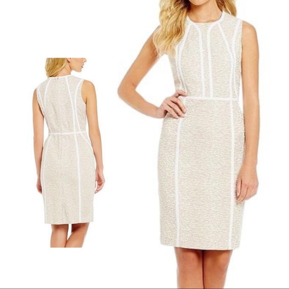 Calvin Klein Dresses & Skirts - Calvin Klein Piped Brocade Sheath Dress